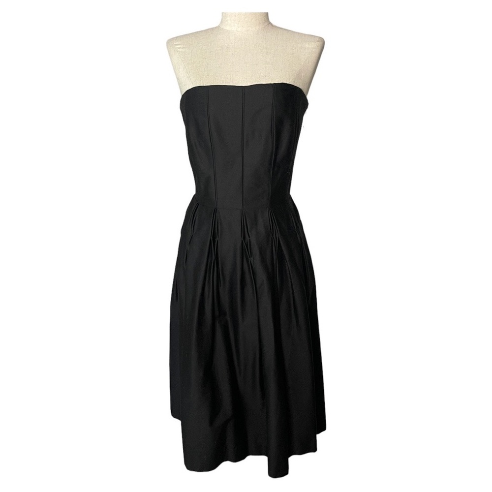 Calvin Klein black strapless fit n flare dress - Picture 1 of 5